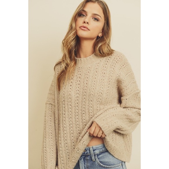 CLEARANCE SALE -The Hills Mock Neck Pullover Sweater - Picture 5 of 5